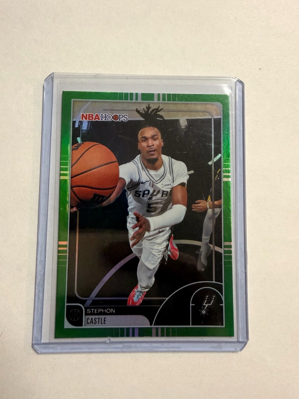 🔥NBA Hoops Stephon Castle Basketball Rookie Card - Green Border